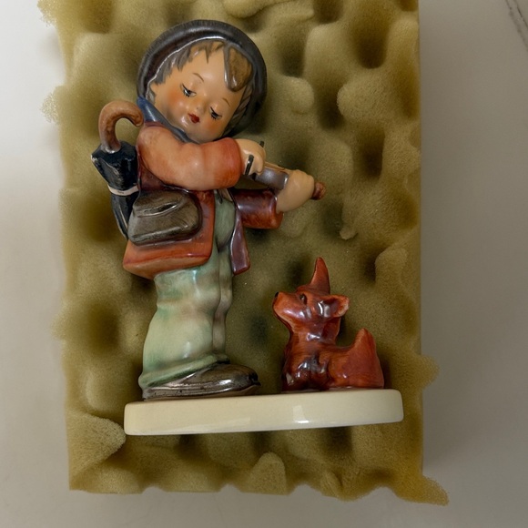 Goebel Figurine with Boy and Dog in Brown and Cream - Picture 2 of 4